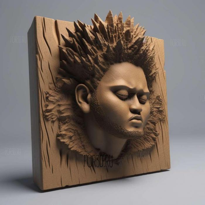 The Weeknd 4 stl model for CNC